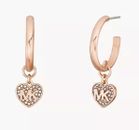 Michael Kors Earrings Women’s Rose Gold Silhouette Heart MKJ8193791 NWT!!!