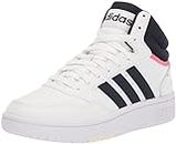 adidas Womens Hoops 3.0 MID Cross Trainer, White/Ink/Rose Tone, 9.5 US