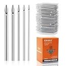 Piercing Needles - 100pcs Piercing Needles Mixed 12G 14G 16G 18G 20G Stainless Steel Hollow Needles for Piercing Disposable Ear Nose Navel Nipple Lip Tongue Piercing Needle