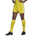 adidas Women's Squadra 21 Shorts, Team Yellow/White, Large