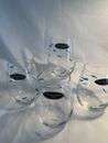 Cynthia Rowley 16oz. Wine Glasses Blue And White Fish Engraved Clear Tags Lot 4