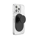 PopSockets PopGrip for MagSafe: Grip and Stand for Phones and Cases, Remove and Reposition, Swappable Top, Black
