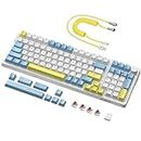 A.JAZZ AK992 99 Keys Hot Swapping, Bluetooth/2.4G/Wired, Board Mount, RGB Backlight, Mechanical PC Gaming Keyboard, Coiled USB C Cable, Custom Touch Switch, Knob Control, PBT Keycaps (Summer Blue)