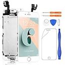 Yodoit for iPhone 6 LCD Display Touch Digitizer Glass Assembly Screen Replacement with Front Camera, Home Button, Earpiece Speaker, Proximity Cable, Tool Kit (White, 4.7 inches)