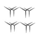 8pcs HQProp Well Balanced Durable 7x4x3 Tri-Blade FPV Prop Freestyl 7 inch Long Range Propellers 7” Popo Quick Swap Quad Cinelifter Drones Props Poly Carbonate Light Grey