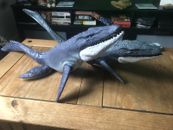Par de figuras grandes Jurassic World Mosasaurus Ocean Predator variantes X2