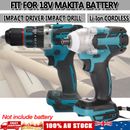 Cordless Drill + Impact Driver Replace Body Combo Kit For Makita 18V Battery