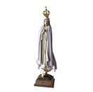 Our Lady of Fatima 13.77" Change Color Statue Mary Virgin Made in Fatima, Portugal Hand-Painted Hand-Decorated by Local artisans Christianity