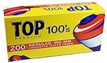 Top Regular Full Flavor Red RYO Cigarette Tubes - 100mm 250ct Box (4 Boxes)