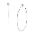 Michael Kors Women's Stainless Steel Silver-Tone Hoop Earrings