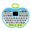 WISHKEY Educational Computer Toy for Kids, Apple Shape Electronic Baby Laptop Toy for Children, Multifunctional Musical Learning Laptop Toy for Kids, Animal Sound Toys for Toddlers (Set of 1, Blue)