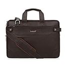 Zipline Office Faux Leather laptop bag for Men - Fits 14/15.6/16 inch Laptop Messenger Bags For Mens (1-Brown Bag)