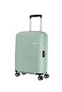 American Tourister Liftoff 55 Cms Small Cabin Polypropylene Hard Sided Double Spinner Wheel Luggage/Trolley Bag/Speed_Wheel 4 Wheel Suitcase (Seafoam Blue)