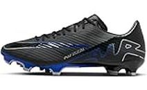 NIKE Men's Academy Football Shoe, Black/Chrome-Hyper Royal, 10 UK