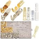 Feggizuli 400PCS 3.9mm Bullet Connectors Male and Female, Brass Bullet Terminal Connectors with Insulation Sleeve, Crimp Terminal Connectors Automotive Electrical Connectors Motorcycle Connector Kit