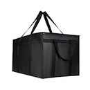Insulated Cooler Collapsible Bag,Reusable Grocery Shopping Bag with Zipper Closure Keep Food Hot or Cold,Food Delivery Transport Support Plate(20"W x 13"H x 10"D)