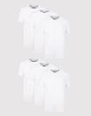 Hanes Men's White Crewneck T-Shirt 6-Pack Undershirt Tee TAGLESS FreshIQ Comfort