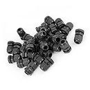 HONGHUAER 36 Pcs Black PG9 Plastic Connector Gland for 4mm-8mm Cable