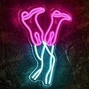 WLHOPE Cowboy Boots Neon Sign Cowgirl Boots Neon Signs Pink Led Neon Signs for Wall Decor, Western Cowboy Neon Signs USB Lady Leg Neon Light for Bedroom Game Room Home Bar Party Shop Gift