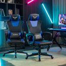 AJHH Gaming Chair Ergonomic Office Chair w/ Tilt Function, Mesh High Back Faux Computer Chair Faux in Blue/Black | 27.5 W x 27.5 D in | Wayfair