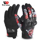 WEST BIKING Leder Motorrad Handschuhe Touchscreen Atmungsaktiv Sport Gloves