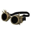 Wanna Party Punk Goggles, Vintage Spiked Glasses, Steampunk Googles Party Bar Cosplay