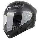 Steelbird SBA-21 GT Full Face Helmet with Clear Visor (Dashing Black, Medium 580 MM)