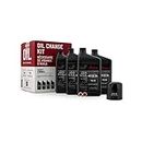 Indian Motorcycle Oil Change Kit for All 60 & 69 Cu In Liquid-Cooled Scout Engines, 4 Quarts Full Synthetic 15W-60 Motor Oil, 1 Oil Filter, 2 Washers, Clutch Performance, Engine Protection - 2880191
