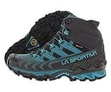 La Sportiva Womens Ultra Raptor II Mid GTX Hiking Boot, Carbon/Topaz, 8.5