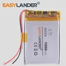 3-wire 1000 mAh 3.7V Polymer Lithium Rechargeable Battery Li-ion Battery 503450 543450 523450 for