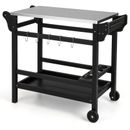 Outdoor Dining Cart Table Cooking Prep BBQ Grill Table Pizza Oven Stand Table