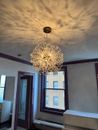Robert Abbey "Sparkles" Chandelier Used 6 light  20 inch wide X 30 inches tall 