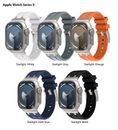 Replacement Silicone Sport Band iWatch Ultra2 Strap For Apple Watch Series 9/8/7