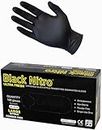 Black Nitrile Glove Disposable Heavy Duty 6.0g Powder Free Gloves Automotive Mechanic Tattoo Cleaning Food Processing Hairdressing 100 PCS