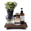 zoocatia Small Bathroom Counter Organizer Wooden Decorative Trays Rectangular Cosmetic Holder for Kitchen, Soap, Lotion Bottle, Plant, Cosmetic, Nut - Brown (WEN448)