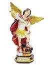 Resin Archangel St Michael Statue for Altar - 8 inches (Multicolor)