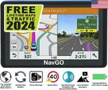 Car Truck GPS Navigation 7 Inch Touch Screen Free Maps Spoken Direction NavGO