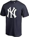 Outerstuff MLB Youth 8-20 Team Color Cool Base Polyester Performance Primary Logo T-Shirt (Medium 10/12, New York Yankees)