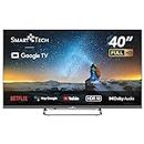 Smart Tech TV Full HD 40" (100 cm) 40FG01V, Smart TV Google TV, HDMI, USB, HEVC, Dolby Audio, HDR 10, CHROMESCAST, Google Assistant (40") [Classe énergétique E]