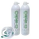 O2GO 2 X 18L Oxygen Can with Mask and Tube - revitalize 99.5% Pure Oxygen in a Lightweight Portable Canister