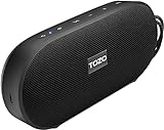 TOZO PA1 Bluetooth Speaker with 20W Stereo Sound, 25H Playtime, IPX7 Waterproof Portable Wireless Speaker with EQ Mode APP Control, Dual Pairing Two Speakers for Home, Outdoor Travel, Black