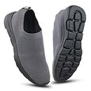FUEL Boost Walking Shoes for Men, Slip-on with Style & Comfort, Lightweight Anti Skid Shoe for Running, Gym, Sport & Casual Footwear for Gents - D.Gry (Size - 8UK)