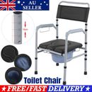 Elder Foldable Adjustable Shower Toilet Bathroom Bedside Commode Chair Potty New