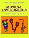 Libro para colorear para niños de 4-5 años (instrumentos musicales) de Bernard Patrick (inglés