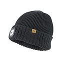SEALSKINZ Unisex Waterproof Cold Weather LED Roll Cuff Beanie Hat - Black, Large/X-Large