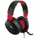 Turtle Beach Recon 70 Multiplatform Gaming Headset for Nintendo Switch, Xbox Series X|S, PS5, PC, Mobile w/ 3.5mm Wired Connection - Flip-to-Mute Mic, 40mm Speakers, Lightweight Design – Black/Red