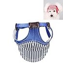 PetSupplies Dog-Specific Durable Fashion Striped Travel Pet Hat Outdoor Sports Breathable Hat Adjustable, Size: L Safe and Comfortable (Color : Blue)