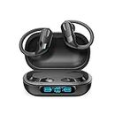 Wireless Earbuds Bluetooth 5.3 Headphones 130hrs Playtime Wireless Charging Ear Buds IPX7 Waterproof Earphones Over-Ear Headset with Earhooks LED Power Display for Sports Workout Running Gym