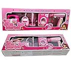 Ruhani Household Play Set Home Appliances Toys for Kids, Girls Age 3-4-5-6 Year Old Battery Operated Includes Iron Box, Washing Machine, Vacuum Cleaner, Hair Dry(Pink Color) Pack of 4