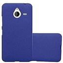 Cadorabo Funda para Nokia Lumia 640 XL en Frost Azul Oscuro - Cubierta Proteccíon de Silicona TPU Delgada e Flexible con Antichoque - Gel Case Cover Carcasa Ligera